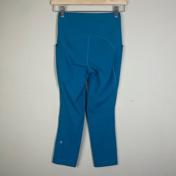 Lululemon Swift Speed High Rise 21 inch crop size 4 Hawaiian Blue - Picture 2 of 5